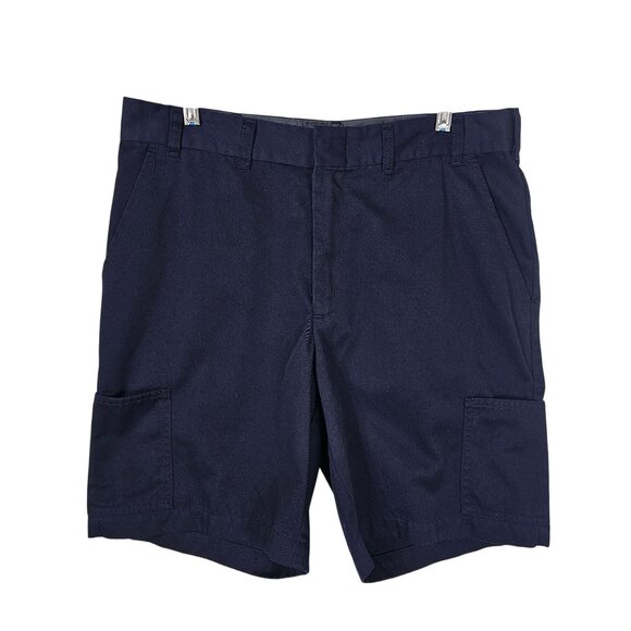 Mens Navy Cargo Shorts VF Solutions Sz 36 Pockets 8" Inseam Workwear - Picture 1 of 9